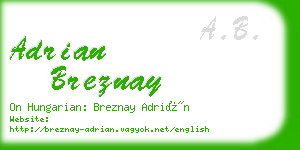 adrian breznay business card